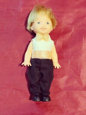 Small Blonde Boy Mini Doll Formal Outfit
